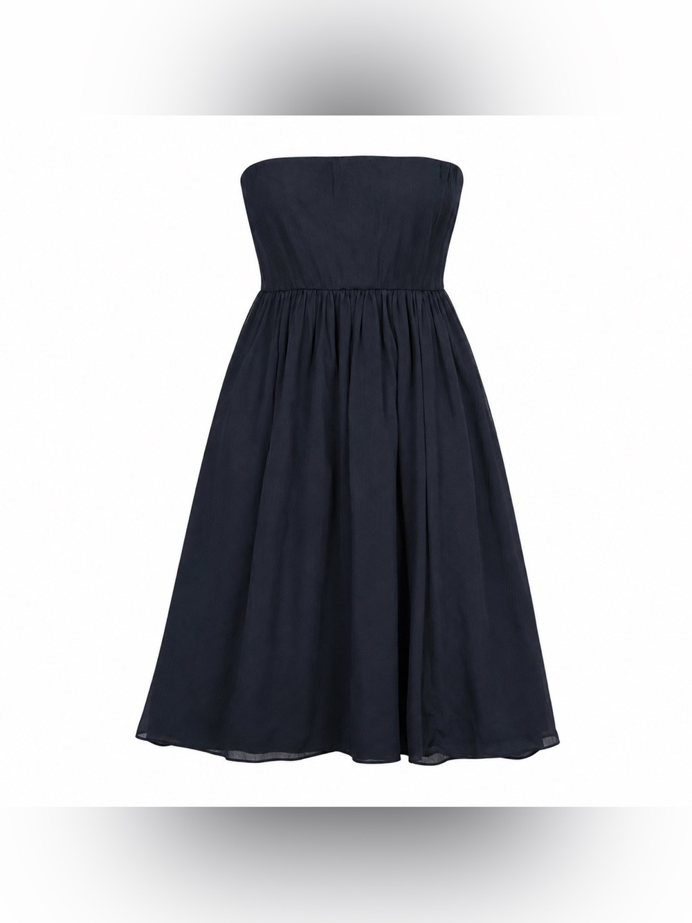 J.Crew Black Strapless Silk Chiffon Cocktail Dress‎